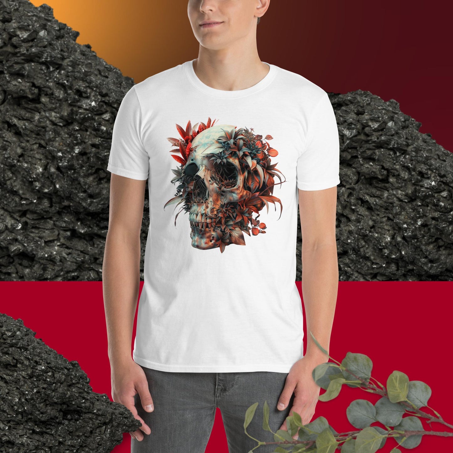 IndigoCrimson RedGlow Skull Tee